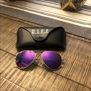 Purple/gold DIFF Jojo Sunglasses